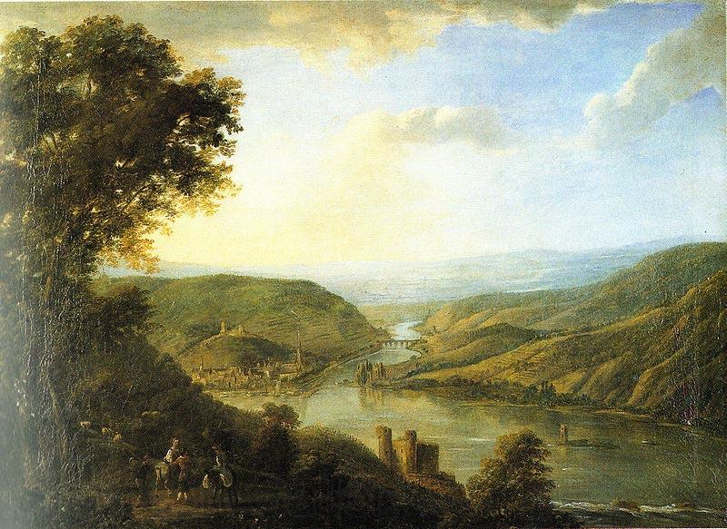Johann Caspar Schneider Rhine valley by Johann Caspar Schneider